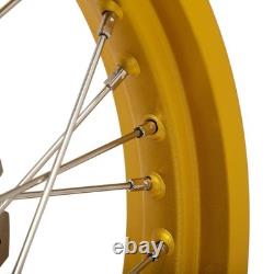 For Honda CB 400X 19 & 17 Front Rear Spoked Wheels Gold Rims Black Hub & Discs