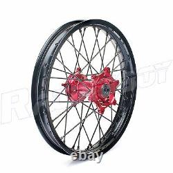 For Honda Cr Crf 125 250 450 Crf250 Crf450 Wheel Rim 21 19 Black Rims Red Hub