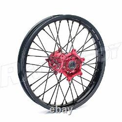 For Honda Cr Crf 125 250 450 Crf250 Crf450 Wheel Rim 21 19 Black Rims Red Hub