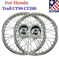 For Honda Trail CT90 CT200 Front & Rear Wheel Rim Ring & Hub with Spokes K0-K5 US