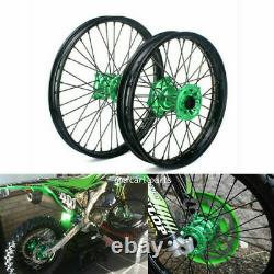 For KAWASAKI KX450 21+18 Front Rear Spoked Wheel Rim Set KX 450 2019 2020 2021