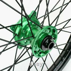 For KAWASAKI KX450 21+18 Front Rear Spoked Wheel Rim Set KX 450 2019 2020 2021