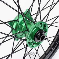 For Kawasaki 21 Front 18 Rear Wheels Set KX125 KX250 06-08 KX250F KX450F 06-14