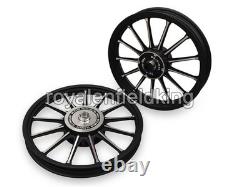 For Royal Enfield Classic 350 500 Front & Rear 13 Spokes Alloy Wheel Rim Pair