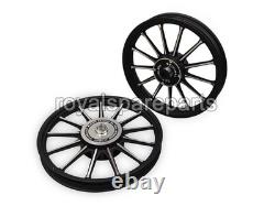 For Royal Enfield Classic 350 500 Front & Rear 13 Spokes Alloy Wheel Rim Pair