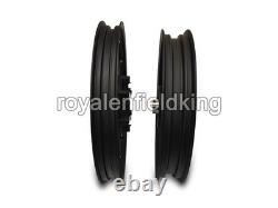 For Royal Enfield Classic 350 500 Front & Rear 13 Spokes Alloy Wheel Rim Pair
