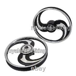 For Royal Enfield Classic 350 500 Front & Rear 2 Spoke Parado Alloy Wheel Rims