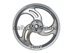 For Royal Enfield Classic 350 500 Rear & Front 3 Spoke Silver Alloy Wheel Rims