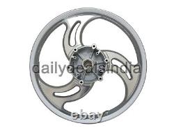 For Royal Enfield Classic 350 500 Rear & Front 3 Spoke Silver Alloy Wheel Rims