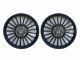 For Royal Enfield Classic 500 Parado 21 Spoke Front & Rear Black Alloy Rims D3