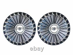 For Royal Enfield Classic 500 Parado 24 Spoke Front & Rear Black Alloy Rims D3