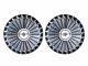 For Royal Enfield Classic 500 Parado 24 Spoke Front & Rear Black Alloy Rims D3
