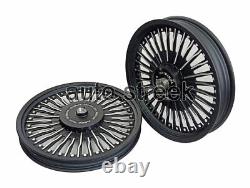 For Royal Enfield Classic 500 Parado D1 Front & Rear 30 Spoke Black Alloy Rims