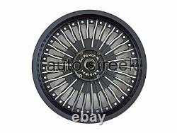 For Royal Enfield Classic 500 Parado D1 Front & Rear 30 Spoke Black Alloy Rims
