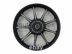 For Royal Enfield Classic 500 Parado D1 Front & Rear 9 Spoke Black Alloy Rims