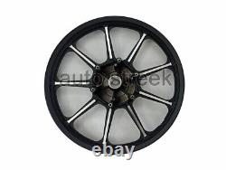 For Royal Enfield Classic 500 Parado D1 Front & Rear 9 Spoke Black Alloy Rims