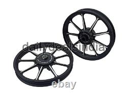 For Royal Enfield Classic 500 Parado D1 Front & Rear Alloy Wheel Rims 9 Spoke