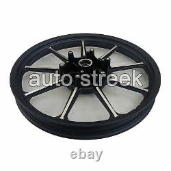For Royal Enfield Classic 500 Parado D5 Front & Rear 9 Spoke Black Alloy Rims