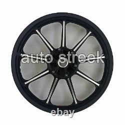 For Royal Enfield Classic 500 Parado D5 Front & Rear 9 Spoke Black Alloy Rims