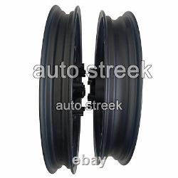 For Royal Enfield Classic 500 Parado D5 Front & Rear 9 Spoke Black Alloy Rims