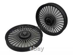 For Royal Enfield Classic 500cc Parado D1 Front & Rear 32 Spoke Black Alloy Rims