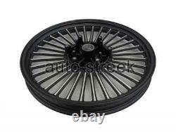 For Royal Enfield Classic 500cc Parado D1 Front & Rear 32 Spoke Black Alloy Rims