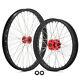 For Talaria Sting 21x1.6 & 18x2.15 Spoked Front Rear Wheels Red Hubs Black Rims