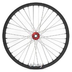 For Talaria Sting 21x1.6 & 18x2.15 Spoked Front Rear Wheels Red Hubs Black Rims