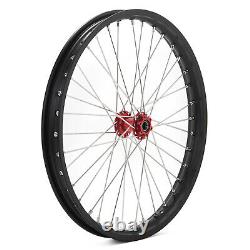 For Talaria Sting 21x1.6 & 18x2.15 Spoked Front Rear Wheels Red Hubs Black Rims