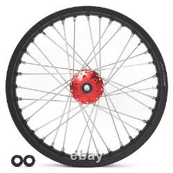 For Talaria Sting 21x1.6 & 18x2.15 Spoked Front Rear Wheels Red Hubs Black Rims