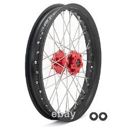 For Talaria Sting 21x1.6 & 18x2.15 Spoked Front Rear Wheels Red Hubs Black Rims