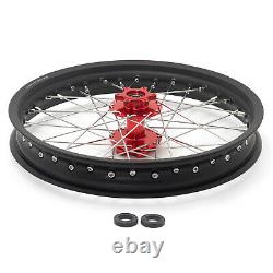 For Talaria Sting 21x1.6 & 18x2.15 Spoked Front Rear Wheels Red Hubs Black Rims