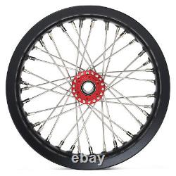 For Talaria Sting Supermoto 12x2.15 Spoke Front Rear Wheels Red Hubs Black Rims