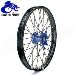 For Yamaha 21/18 Enduro Spoked Wheel Rim Set YZ250F YZ450F 2009-2013 Blue Hubs
