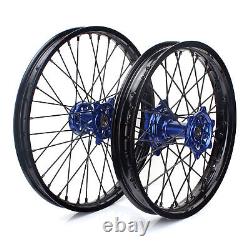 For Yamaha 21+19 Front Rear Spoked Wheel Rims Hubs Set YZ250F YZ450F 2014-2023