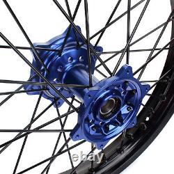 For Yamaha 21+19 Front Rear Spoked Wheel Rims Hubs Set YZ250F YZ450F 2014-2023