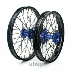 For Yamaha 21 Front 18 Rear Spoked MX Wheel Rim Hub Set YZ250F YZ450F 2009-13