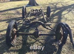 Ford Model T Frame Chassis Front End Rear End Wire Spoke Wheels