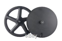 Front Five Spoke Rear Disc Track Bike Wheel 700C Fixed Gear Carbon Dics Wheel