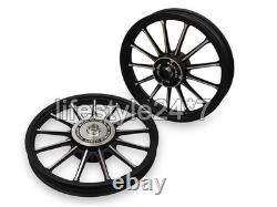 Front & Rear 13 Spokes Alloy Wheel Rim Pair For Royal Enfield Classic 350 500