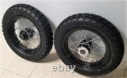 Front & Rear 16 WW Cycles Baja Tires, 40 Spoke Black Wheels, Mounted & Balanced