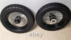 Front & Rear 16 WW Cycles Baja Tires, 40 Spoke Black Wheels, Mounted & Balanced