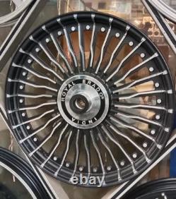 Front & Rear 30 Spokes Alloy Wheel Rim Pair For Royal Enfield Classic Reborn 350