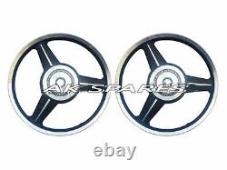 Front & Rear 3 Spoke Wheel Rims Fit For Royal Enfield Classic 500 Parado D3