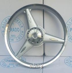 Front & Rear 3 Spokes Alloy Wheel Rim Pair For Royal Enfield Classic 350 500