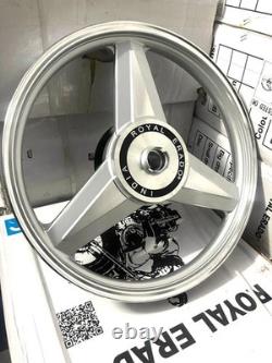 Front & Rear 3 Spokes Wheel Rim Pair Fit For Royal Enfield Classic Reborn 350