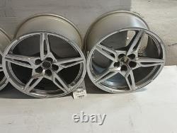 Front & Rear 5 Spoke Painted Gloss Silver wheels From 2022 C8 CORVETTE 894392