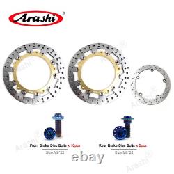 Front Rear Brake Rotor and Bolts for BMW R1100R Spoke Wheel 1995 2001 2000