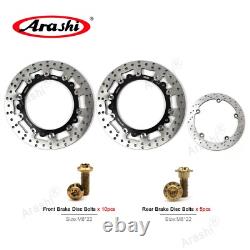 Front Rear Brake Rotor and Bolts for BMW R1100R Spoke Wheel 1995 2001 2000
