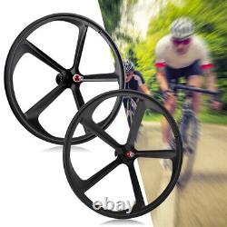 Front Rear Single Speed Fixie Bicycle Wheel Set 700c 5 Spoke Fixed Gear Mag Rim